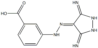 3-[2-(3,5-DIIMINOPYRAZOLIDIN-4-YLIDENE)HYDRAZINO]BENZOIC ACID Struktur