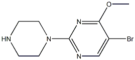 5-BROMO-2-(PIPERAZIN-1-YL)-4-METHOXYPYRIMIDINE Struktur