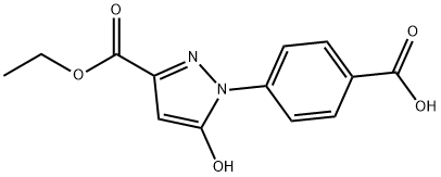 1-(4-CARBOXY-PHENYL)-5-HYDROXY-1H-PYRAZOLE-3-CARBOXYLIC ACID ETHYL ESTER Struktur