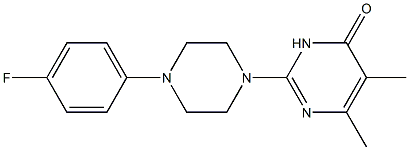 2-[4-(4-FLUOROPHENYL)PIPERAZIN-1-YL]-5,6-DIMETHYLPYRIMIDIN-4(3H)-ONE Struktur