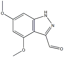 4,6-DIMETHOXY-3-INDAZOLECARBOXALDEHYDE Struktur