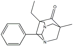 5-ETHYL-7-METHYL-2-PHENYL-1,3-DIAZATRICYCLO[3.3.1.1~3,7~]DECAN-6-ONE Struktur