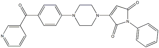 3-(4-(4-NICOTINOYLPHENYL)PIPERAZIN-1-YL)-1-PHENYL-1H-PYRROLE-2,5-DIONE Struktur