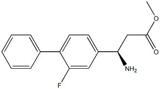 METHYL (3R)-3-AMINO-3-(3-FLUORO-4-PHENYLPHENYL)PROPANOATE Struktur