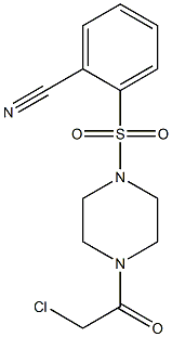 2-[[4-(CHLOROACETYL)PIPERAZIN-1-YL]SULFONYL]BENZONITRILE Struktur