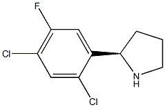 (2R)-2-(2,4-DICHLORO-5-FLUOROPHENYL)PYRROLIDINE Struktur