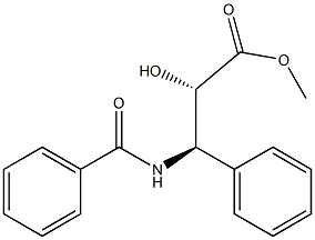 N-BENZOYL-(2S,3R)-3-AMINO-2-HYDROXY-3-PHENYLPROPIONIC ACID METHYL ESTER Struktur