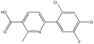 6-(2,4-DICHLORO-5-FLUOROPHENYL)-2-METHYLPYRIDINE-3-CARBOXYLIC ACID Struktur