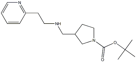 1-BOC-3-([(PYRIDIN-2-YLETHYL)-AMINO]-METHYL)-PYRROLIDINE Struktur