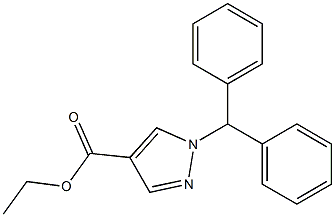 1-BENZHYDRYL-1H-PYRAZOLE-4-CARBOXYLIC ACID ETHYL ESTER Struktur