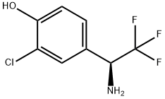 4-((1S)-1-AMINO-2,2,2-TRIFLUOROETHYL)-2-CHLOROPHENOL Struktur