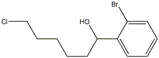 1-(2-BROMOPHENYL)-6-CHLORO-1-HEXANOL Struktur