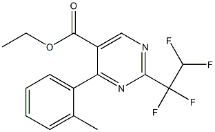 4-O-TOLYL-2-(1,1,2,2-TETRAFLUORO-ETHYL)-PYRIMIDINE-5-CARBOXYLIC ACIDETHYL ESTER Struktur