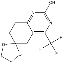 7,8-DIHYDRO-2-HYDROXY-4-TRIFLUOROMETHYL-6(5H)QUINAZOLINONE ETHYLENE KETAL Struktur