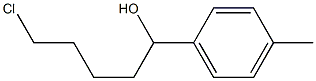 5-CHLORO-1-(4-METHYLPHENYL)-1-PENTANOL Struktur