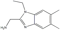 C-(1-ETHYL-5,6-DIMETHYL-1H-BENZOIMIDAZOL-2-YL)-METHYLAMINE Struktur