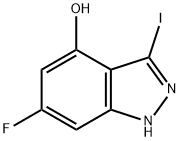 6-FLUORO-4-HYDROXY-3-IODO (1H)INDAZOLE Struktur