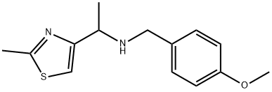 (4-METHOXY-BENZYL)-[1-(2-METHYL-THIAZOL-4-YL)-ETHYL]-AMINE Struktur