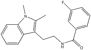 N-[2-(1,2-DIMETHYL-1H-INDOL-3-YL)ETHYL]-3-FLUOROBENZAMIDE Struktur