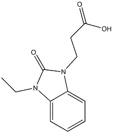 3-(3-ETHYL-2-OXO-2,3-DIHYDRO-1H-BENZIMIDAZOL-1-YL)PROPANOIC ACID Struktur