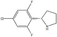 (2S)-2-(4-CHLORO-2,6-DIFLUOROPHENYL)PYRROLIDINE Struktur