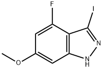 4-FLUORO-3-IODO-6-METHOXYINDAZOLE Struktur