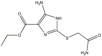 ETHYL 5-AMINO-2-[(2-AMINO-2-OXOETHYL)THIO]-1H-IMIDAZOLE-4-CARBOXYLATE Struktur