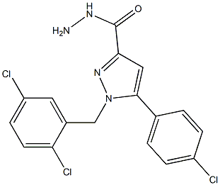 1-(2,5-DICHLOROBENZYL)-5-(4-CHLOROPHENYL)-1H-PYRAZOLE-3-CARBOHYDRAZIDE Struktur