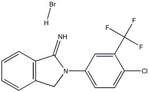 2-[4-CHLORO-3-(TRIFLUOROMETHYL)PHENYL]ISOINDOLIN-1-IMINE HYDROBROMIDE Struktur