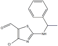 4-CHLORO-2-(1-PHENYL-ETHYLAMINO)-THIAZOLE-5-CARBALDEHYDE Struktur