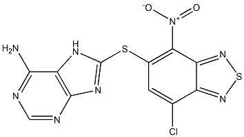 8-[(7-CHLORO-4-NITRO-2,1,3-BENZOTHIADIAZOL-5-YL)THIO]-7H-PURIN-6-AMINE Struktur