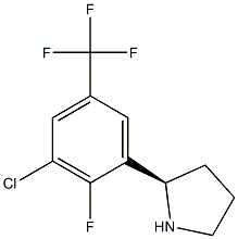 (2R)-2-[3-CHLORO-2-FLUORO-5-(TRIFLUOROMETHYL)PHENYL]PYRROLIDINE Struktur