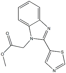 1-(METHOXYCARBONYLMETHYL)-2-(THIAZOL-5-YL)-BENZIMIDAZOLE Struktur