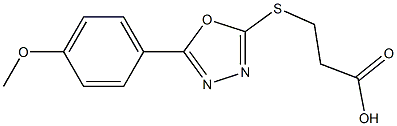 3-([5-(4-METHOXYPHENYL)-1,3,4-OXADIAZOL-2-YL]THIO)PROPANOIC ACID Struktur