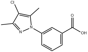 3-(4-CHLORO-3,5-DIMETHYL-PYRAZOL-1-YL)-BENZOIC ACID Struktur