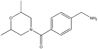 1-[4-[(2,6-DIMETHYLMORPHOLIN-4-YL)CARBONYL]PHENYL]METHANAMINE Struktur