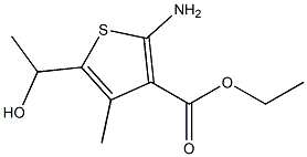 ETHYL 2-AMINO-5-(1-HYDROXYETHYL)-4-METHYLTHIOPHENE-3-CARBOXYLATE Struktur