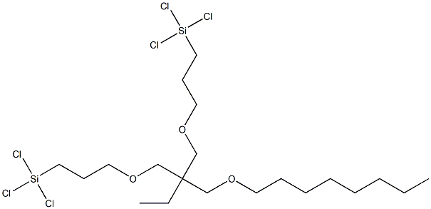 3,3-BIS(TRICHLOROSILYLPROPOXYMETHYL)-5-OXA-TRIDECANE Struktur