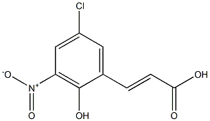 (2E)-3-(5-CHLORO-2-HYDROXY-3-NITROPHENYL)ACRYLIC ACID Struktur