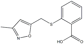 2-[[(3-METHYLISOXAZOL-5-YL)METHYL]THIO]BENZOIC ACID Struktur