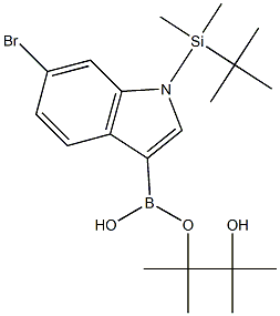 6-BROMO-1-(TERT-BUTYL-DIMETHYL-SILANYL)-1H-INDOLE-3-BORONIC ACID PINACOL ESTER Struktur