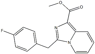 3-(4-FLUORO-BENZYL)-IMIDAZO[1,5-A]PYRIDINE-1-CARBOXYLIC ACID METHYL ESTER Struktur