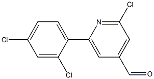 2-CHLORO-6-(2,4-DICHLOROPHENYL)PYRIDINE-4-CARBALDEHYDE Struktur