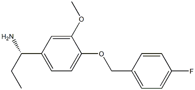 (1S)-1-(4-[(4-FLUOROPHENYL)METHOXY]-3-METHOXYPHENYL)PROPYLAMINE Struktur