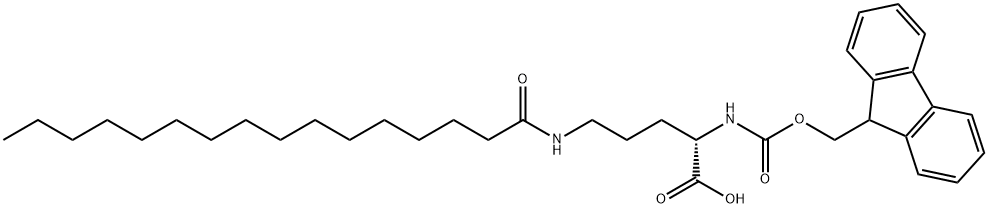 FMOC-L-ORN(PALM)-OH Struktur