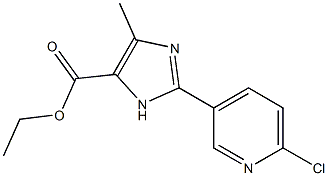 2-(6-CHLORO-PYRIDIN-3-YL)-5-METHYL-3H-IMIDAZOLE-4-CARBOXYLIC ACID ETHYL ESTER Struktur