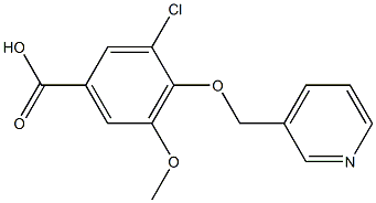 3-CHLORO-5-METHOXY-4-(PYRIDIN-3-YLMETHOXY)BENZOIC ACID Struktur