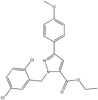 ETHYL 1-(2,5-DICHLOROBENZYL)-3-(4-METHOXYPHENYL)-1H-PYRAZOLE-5-CARBOXYLATE Struktur