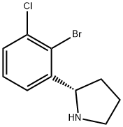 (2S)-2-(2-BROMO-3-CHLOROPHENYL)PYRROLIDINE Struktur