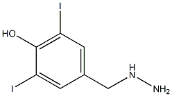 3,5-DIIODO-4-HYDROXY-BENZYL-HYDRAZINE Struktur